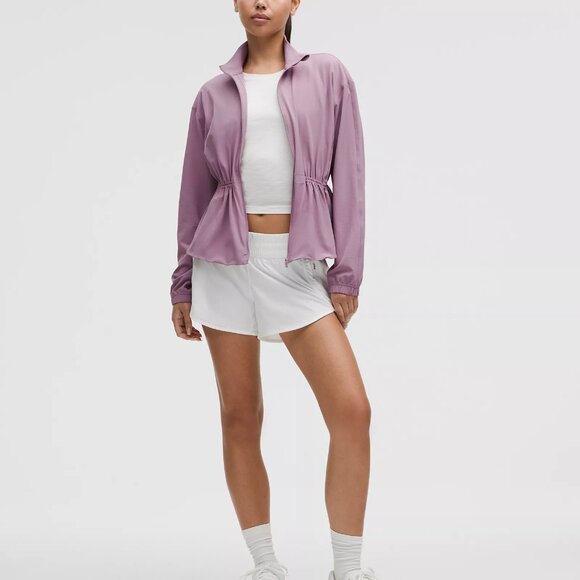 UV-Protective Cinch-Waist Running Jacket In Lavender Lux - Picture 2 of 6